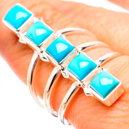 Sleeping Beauty Turquoise Rings handcrafted by Ana Silver Co - RING132081