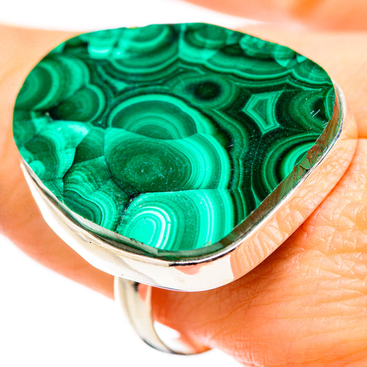 Malachite Rings handcrafted by Ana Silver Co - RING132082