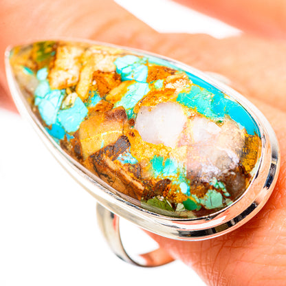 Kingman Mohave Turquoise Rings handcrafted by Ana Silver Co - RING132089
