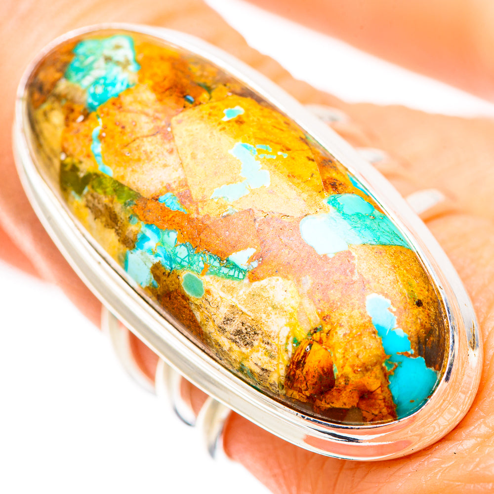 Kingman Mohave Turquoise Rings handcrafted by Ana Silver Co - RING132093