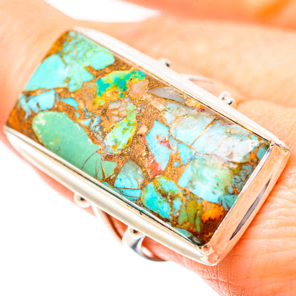 Kingman Mohave Turquoise Rings handcrafted by Ana Silver Co - RING132099