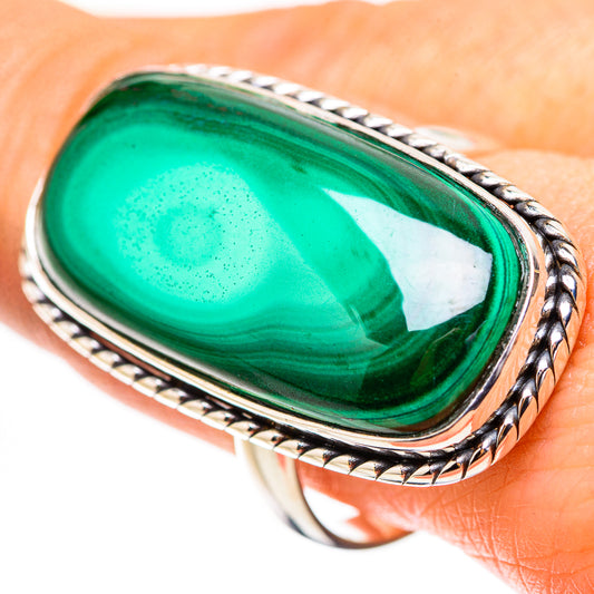Malachite Rings handcrafted by Ana Silver Co - RING132103