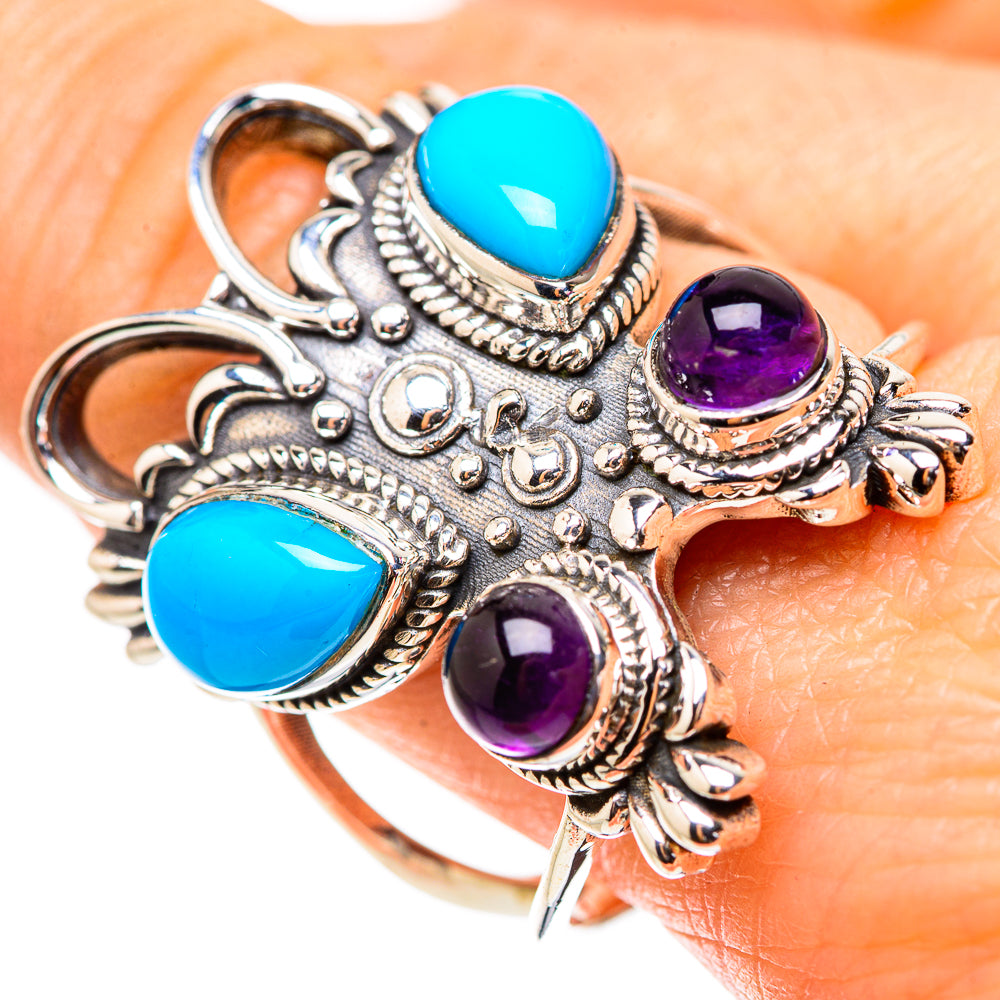 Sleeping Beauty Turquoise Rings handcrafted by Ana Silver Co - RING132109