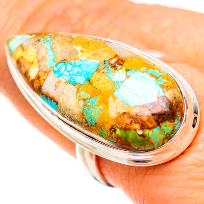 Kingman Mohave Turquoise Rings handcrafted by Ana Silver Co - RING132110