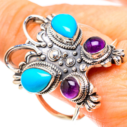 Sleeping Beauty Turquoise Rings handcrafted by Ana Silver Co - RING132124