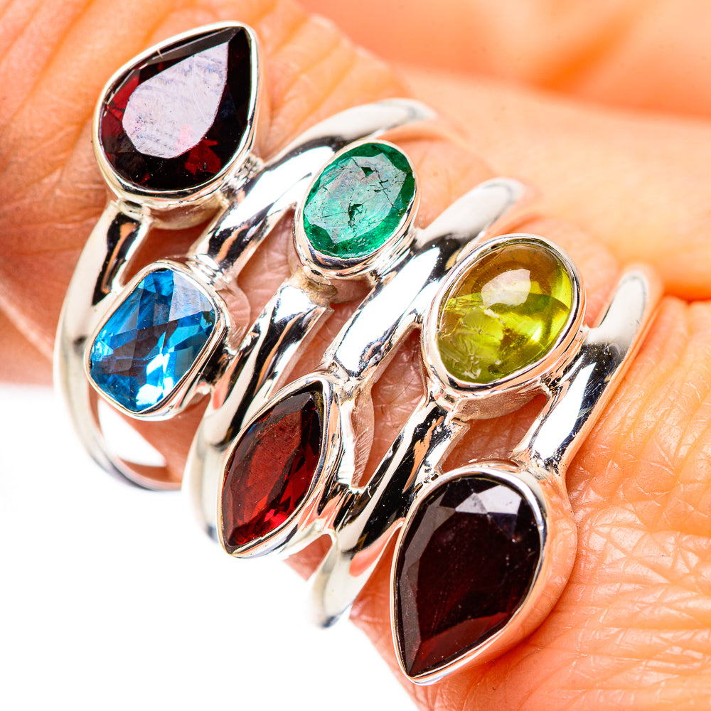 Garnet Rings handcrafted by Ana Silver Co - RING132125