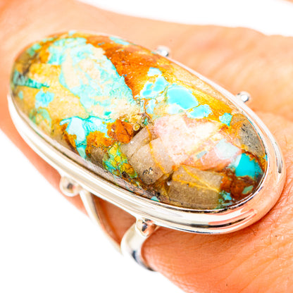 Kingman Mohave Turquoise Rings handcrafted by Ana Silver Co - RING132127