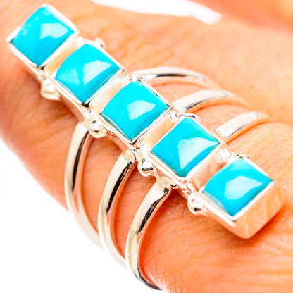 Sleeping Beauty Turquoise Rings handcrafted by Ana Silver Co - RING132130