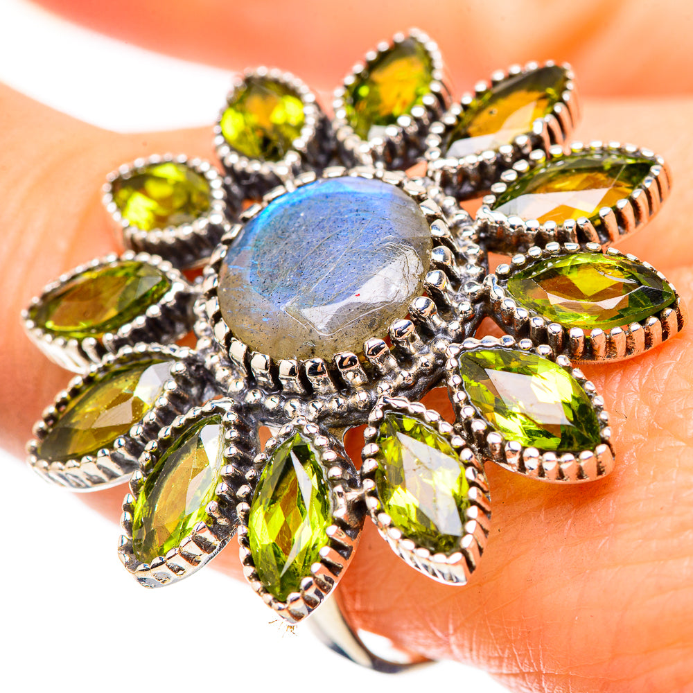 Labradorite Rings handcrafted by Ana Silver Co - RING132134