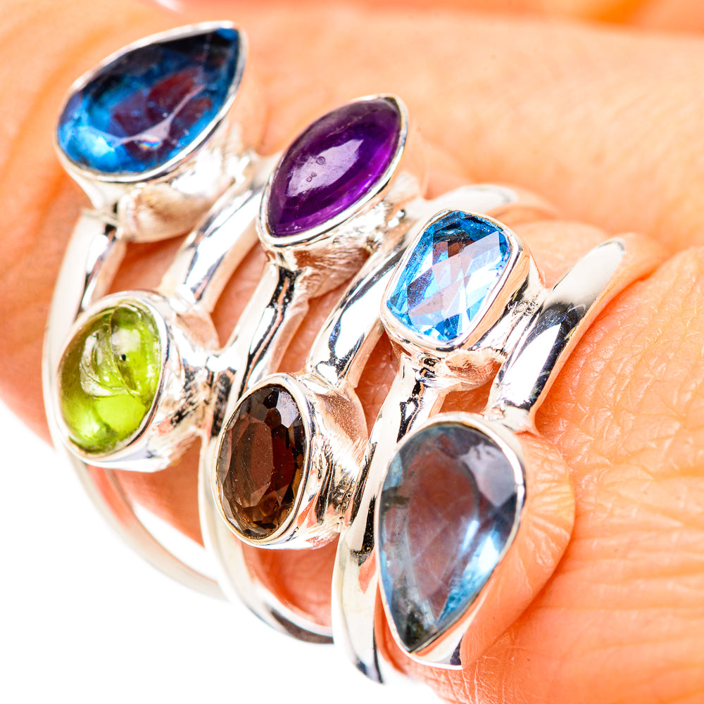 Swiss Blue Topaz Rings handcrafted by Ana Silver Co - RING132142