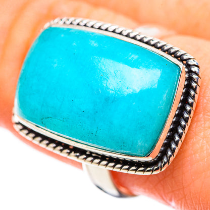 Peruvian Amazonite Rings handcrafted by Ana Silver Co - RING132150