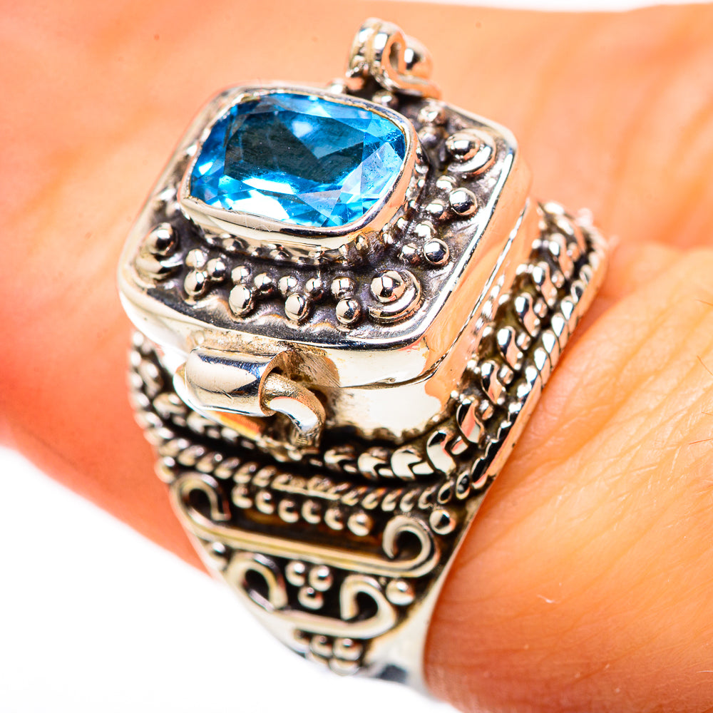 Swiss Blue Topaz Rings handcrafted by Ana Silver Co - RING132151