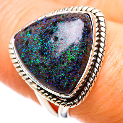 Andamooka Opal Rings handcrafted by Ana Silver Co - RING132164