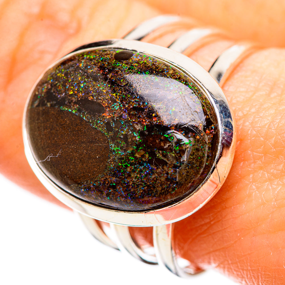 Andamooka Opal Rings handcrafted by Ana Silver Co - RING132165