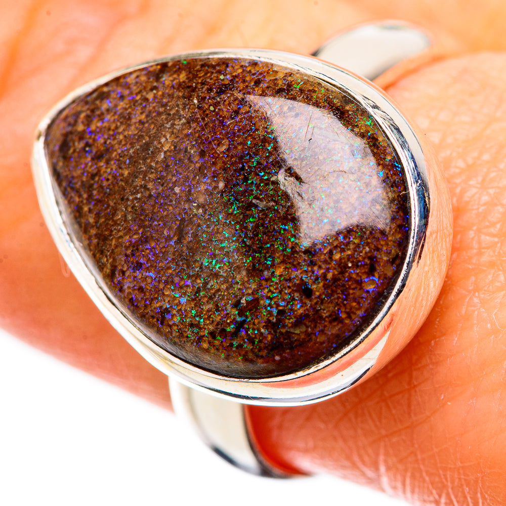 Andamooka Opal Rings handcrafted by Ana Silver Co - RING132166