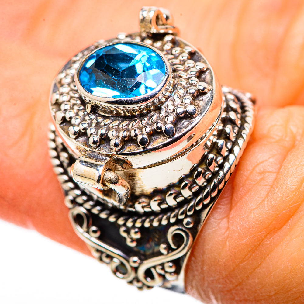 Swiss Blue Topaz Rings handcrafted by Ana Silver Co - RING132167