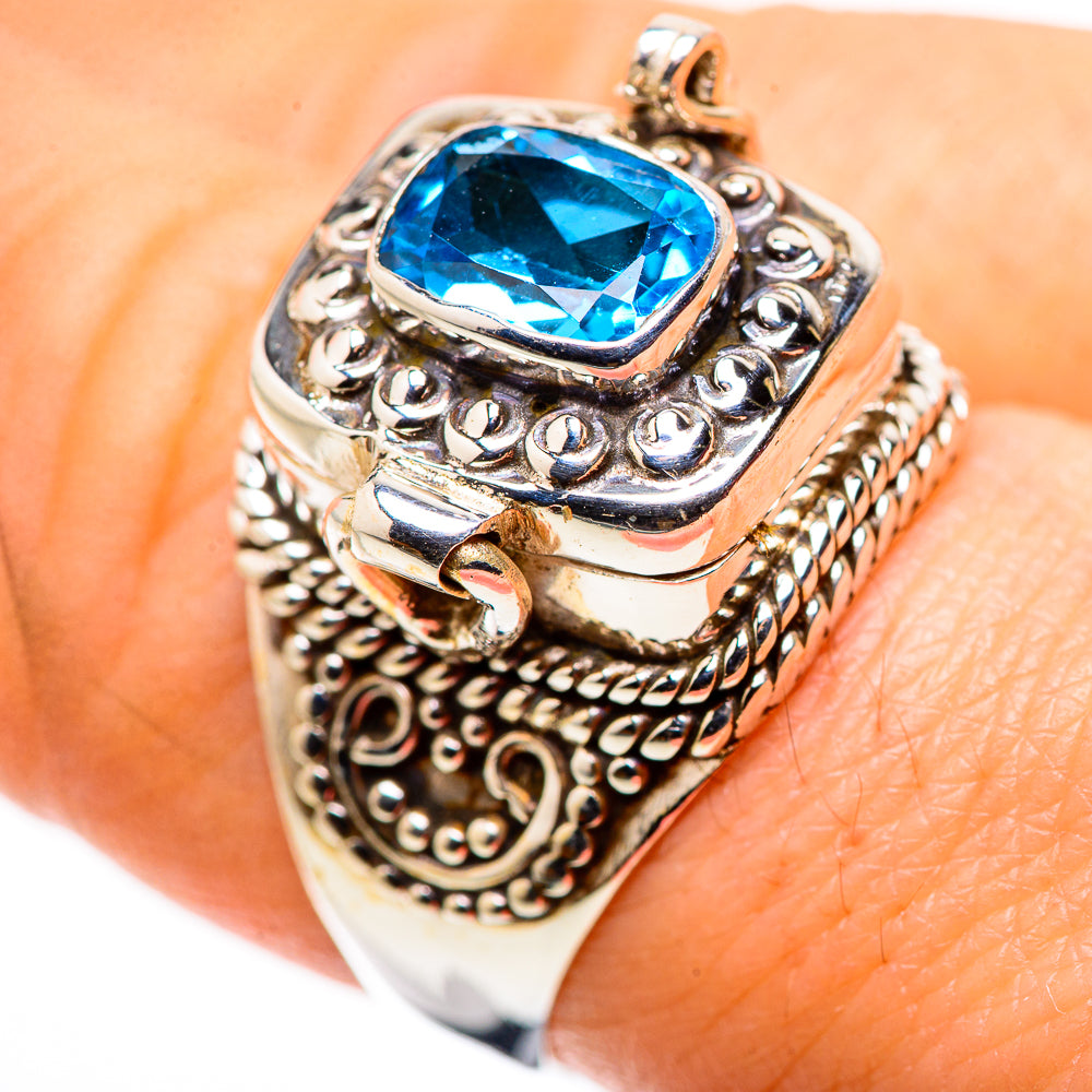Swiss Blue Topaz Rings handcrafted by Ana Silver Co - RING132169