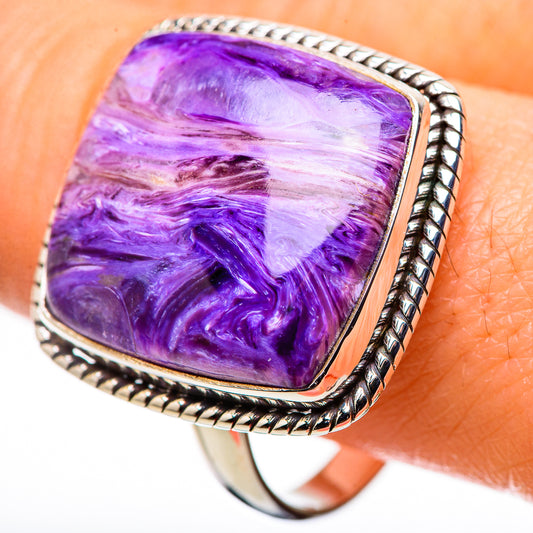Charoite Rings handcrafted by Ana Silver Co - RING132173