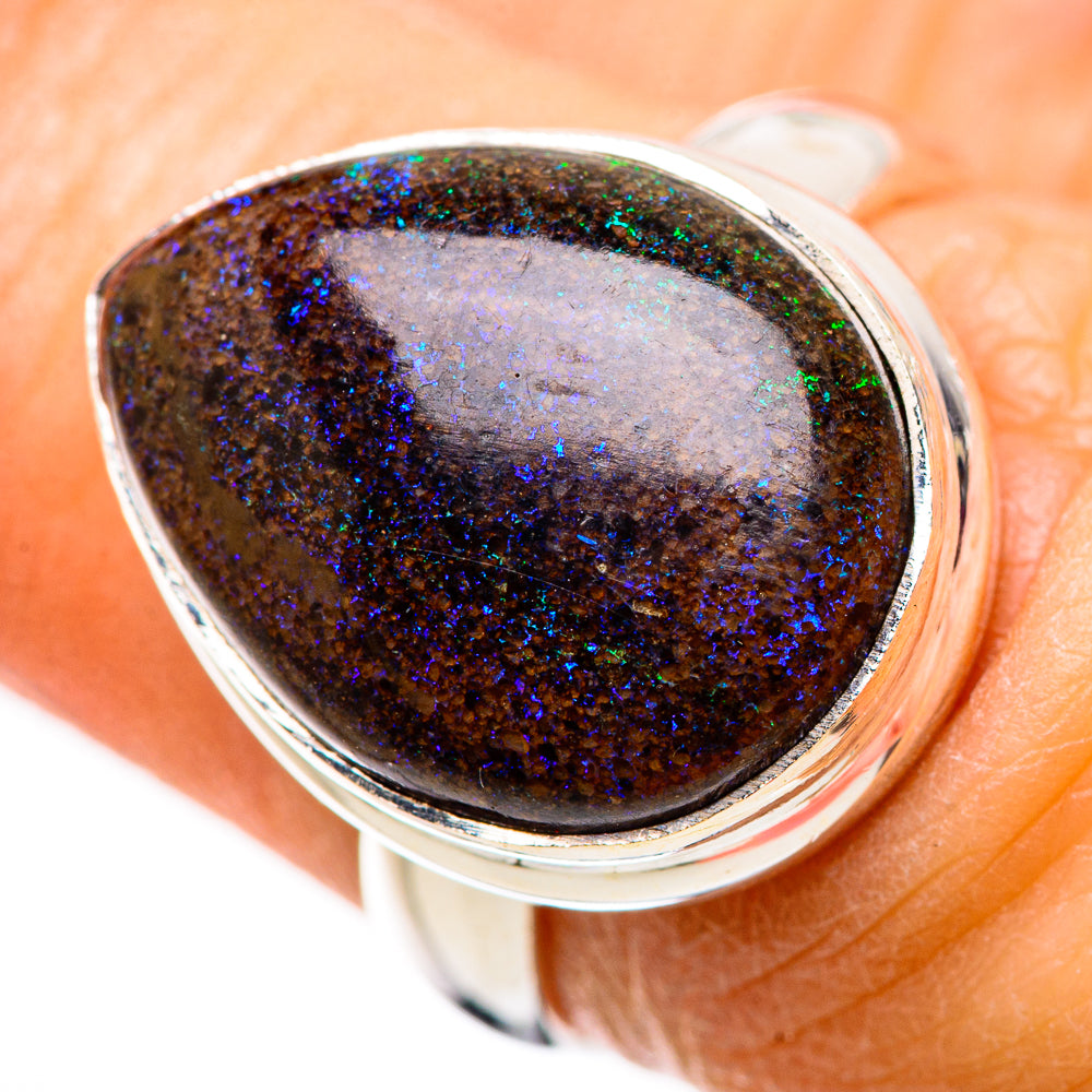 Andamooka Opal Rings handcrafted by Ana Silver Co - RING132181