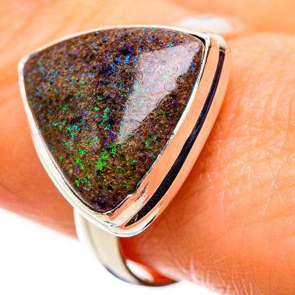 Andamooka Opal Rings handcrafted by Ana Silver Co - RING132182