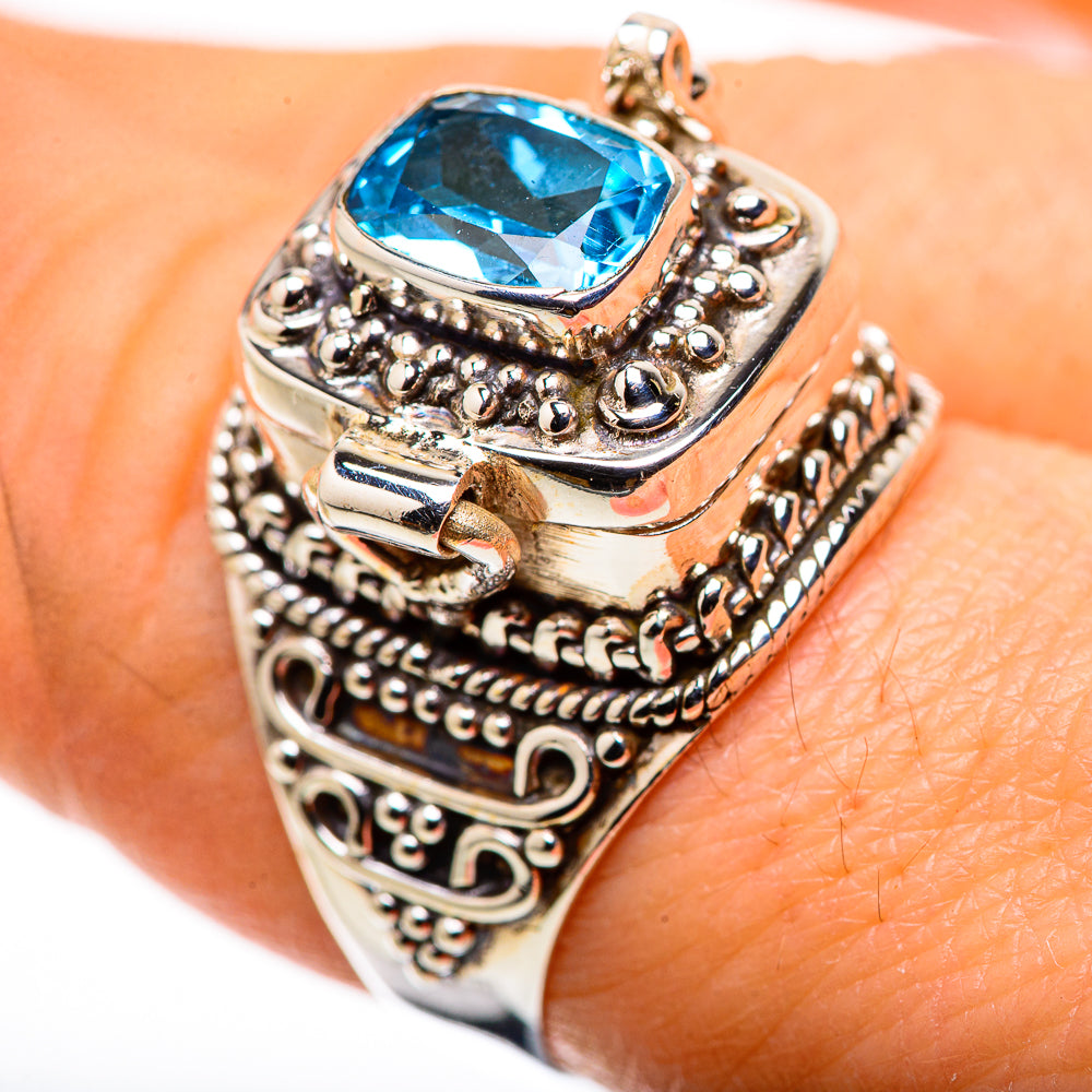 Swiss Blue Topaz Rings handcrafted by Ana Silver Co - RING132183