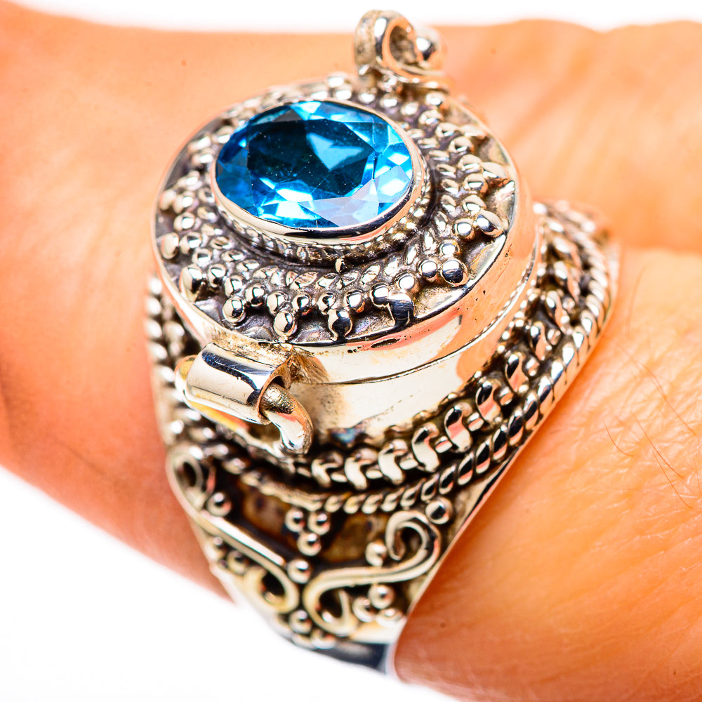 Swiss Blue Topaz Rings handcrafted by Ana Silver Co - RING132184