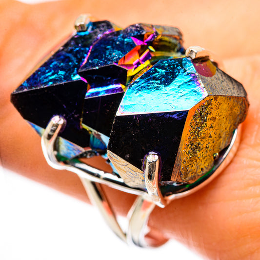 Titanium Sunshine Druzy Rings handcrafted by Ana Silver Co - RING132199