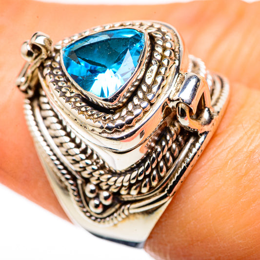 Swiss Blue Topaz Rings handcrafted by Ana Silver Co - RING132200