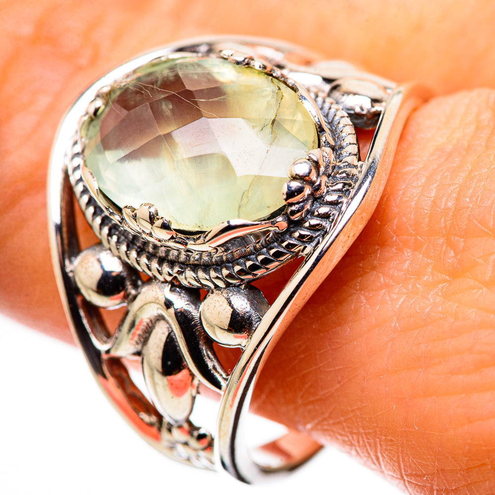 Prehnite Rings handcrafted by Ana Silver Co - RING132204