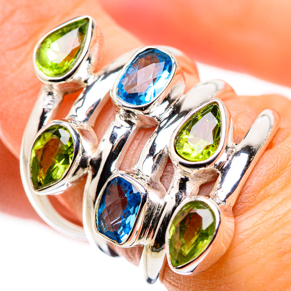 Swiss Blue Topaz Rings handcrafted by Ana Silver Co - RING132210