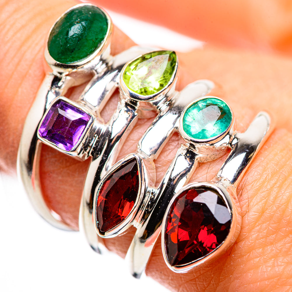 Green Aventurine Rings handcrafted by Ana Silver Co - RING132211