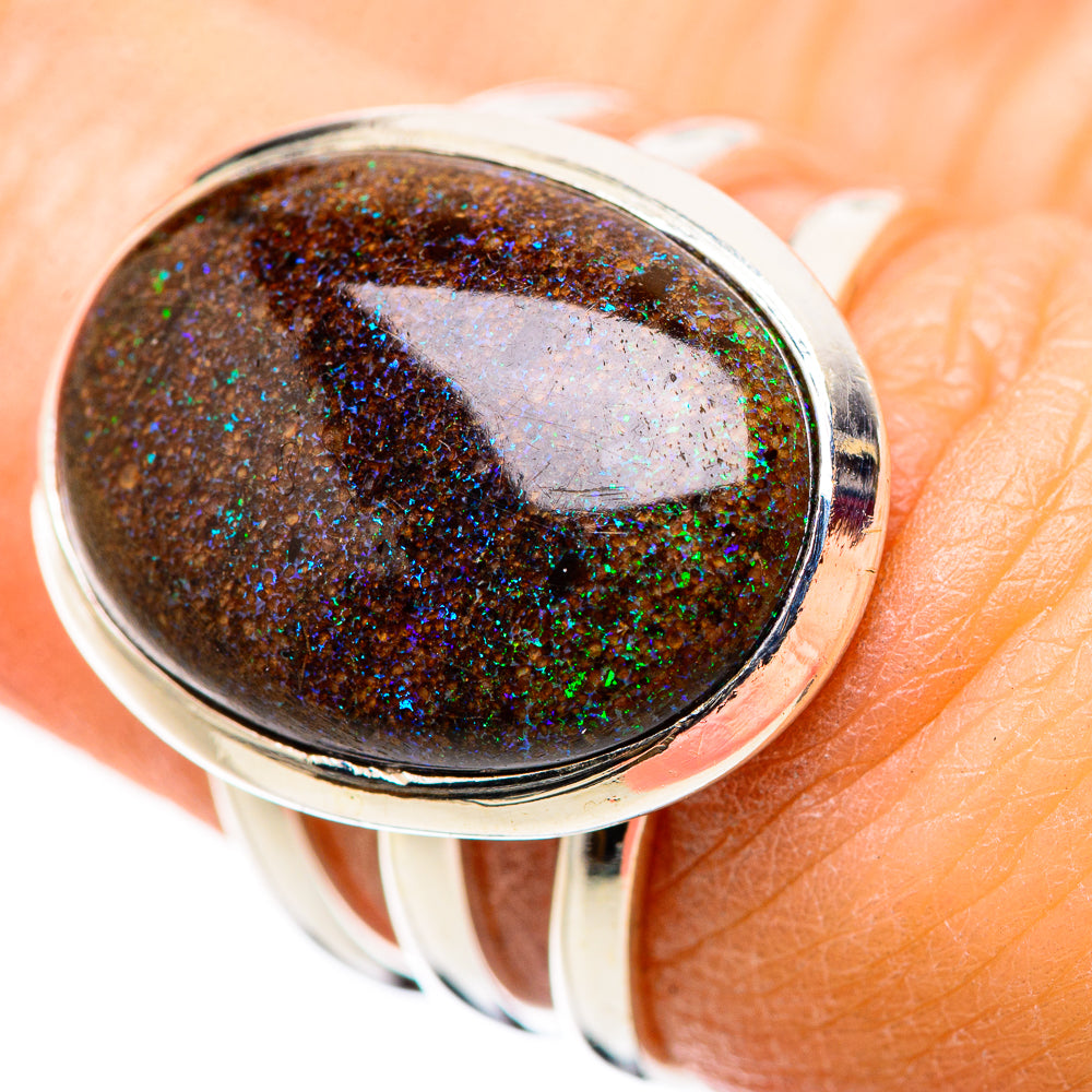 Andamooka Opal Rings handcrafted by Ana Silver Co - RING132214