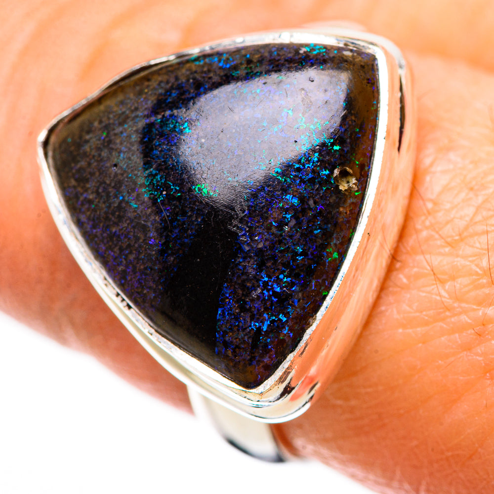 Andamooka Opal Rings handcrafted by Ana Silver Co - RING132215