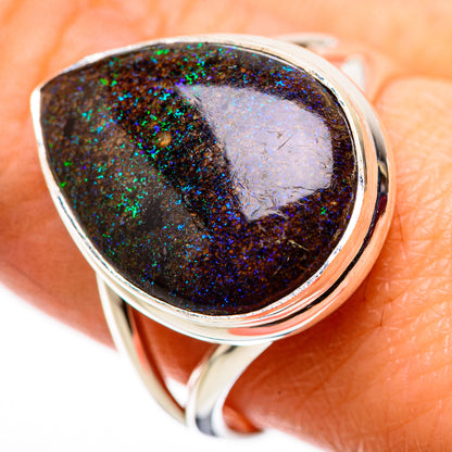 Andamooka Opal Rings handcrafted by Ana Silver Co - RING132228