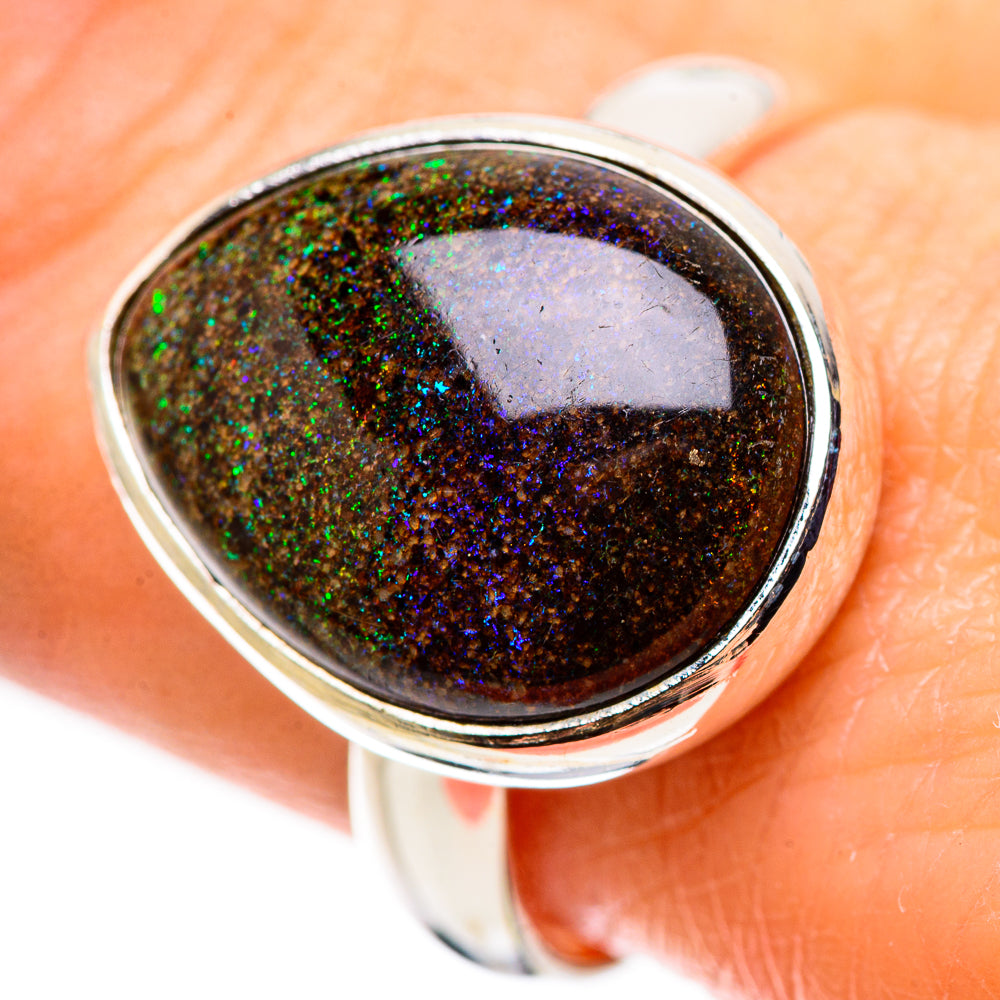 Andamooka Opal Rings handcrafted by Ana Silver Co - RING132229