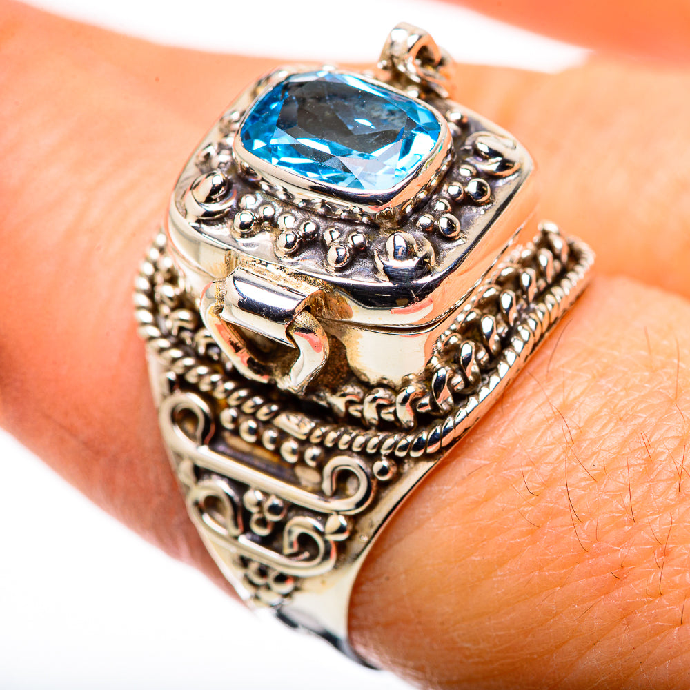 Swiss Blue Topaz Rings handcrafted by Ana Silver Co - RING132231