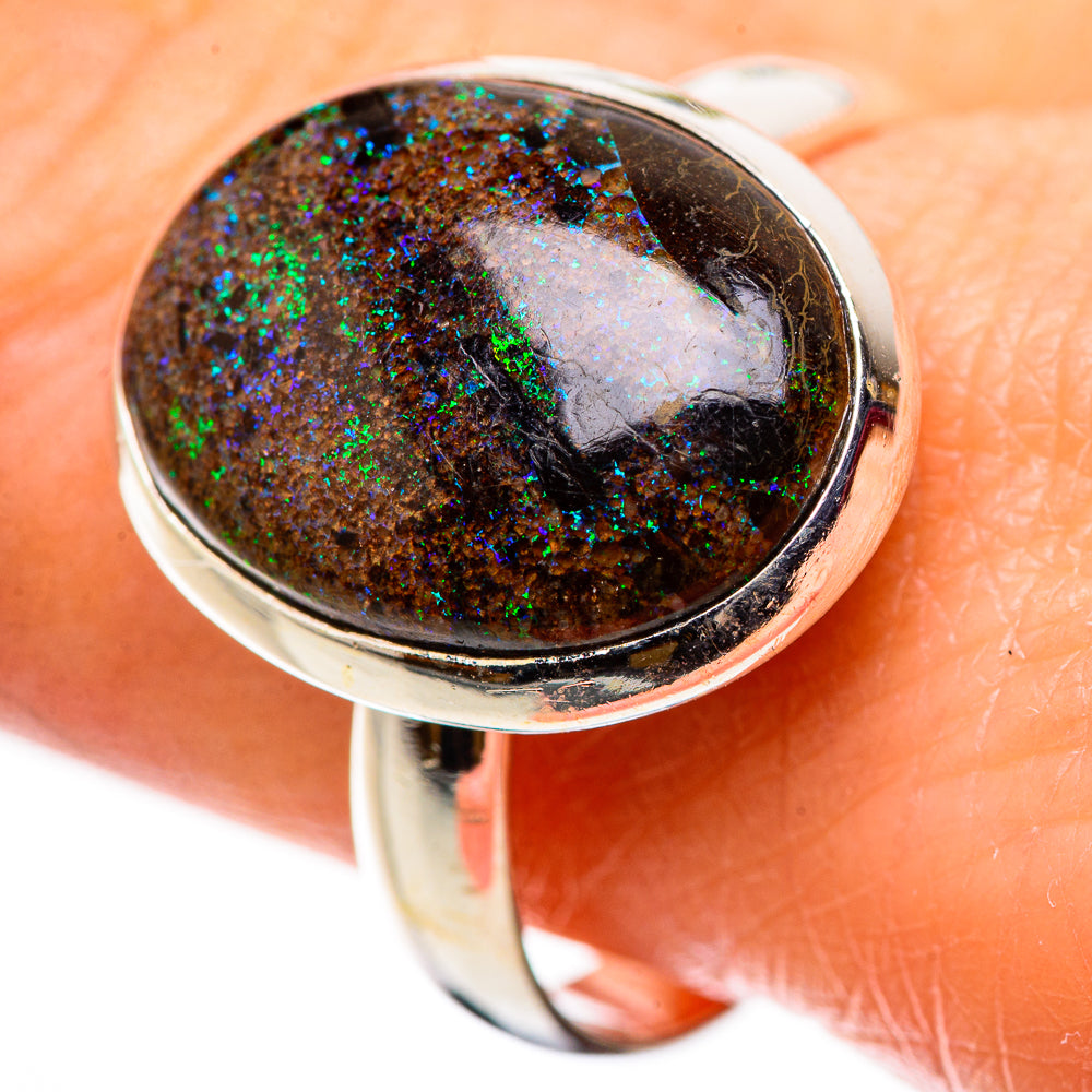 Andamooka Opal Rings handcrafted by Ana Silver Co - RING132242