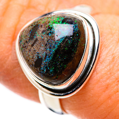 Andamooka Opal Rings handcrafted by Ana Silver Co - RING132243