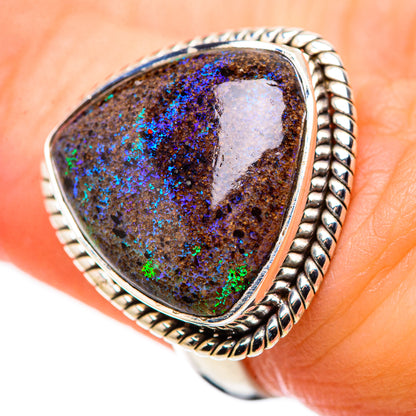 Andamooka Opal Rings handcrafted by Ana Silver Co - RING132254