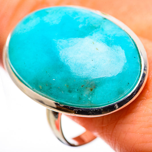 Peruvian Amazonite Rings handcrafted by Ana Silver Co - RING132262
