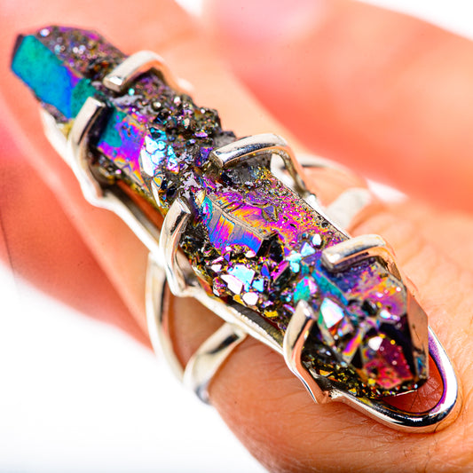 Titanium Sunshine Druzy Rings handcrafted by Ana Silver Co - RING132281
