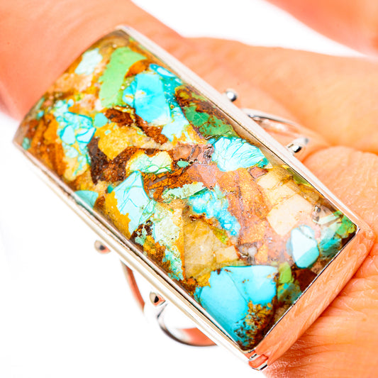 Kingman Mohave Turquoise Rings handcrafted by Ana Silver Co - RING132283