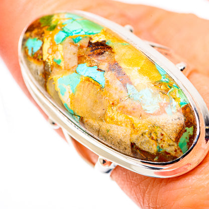 Kingman Mohave Turquoise Rings handcrafted by Ana Silver Co - RING132284