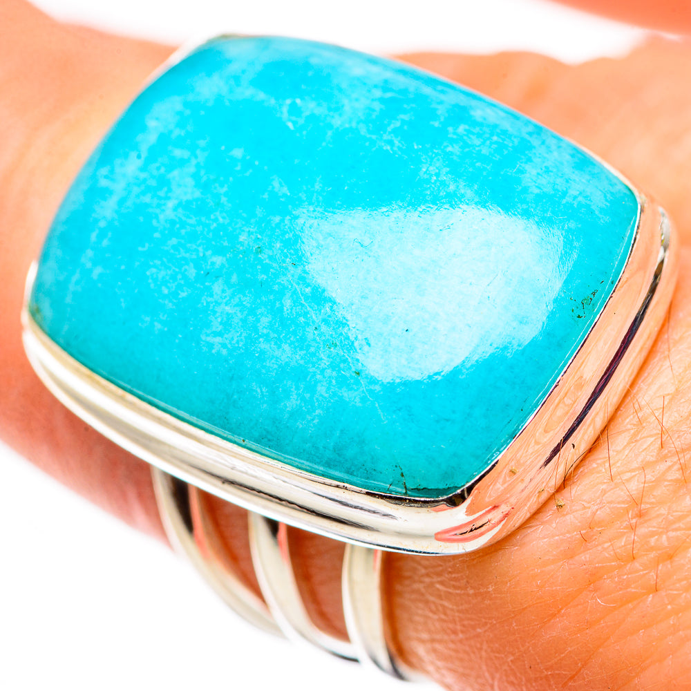 Peruvian Amazonite Rings handcrafted by Ana Silver Co - RING132288