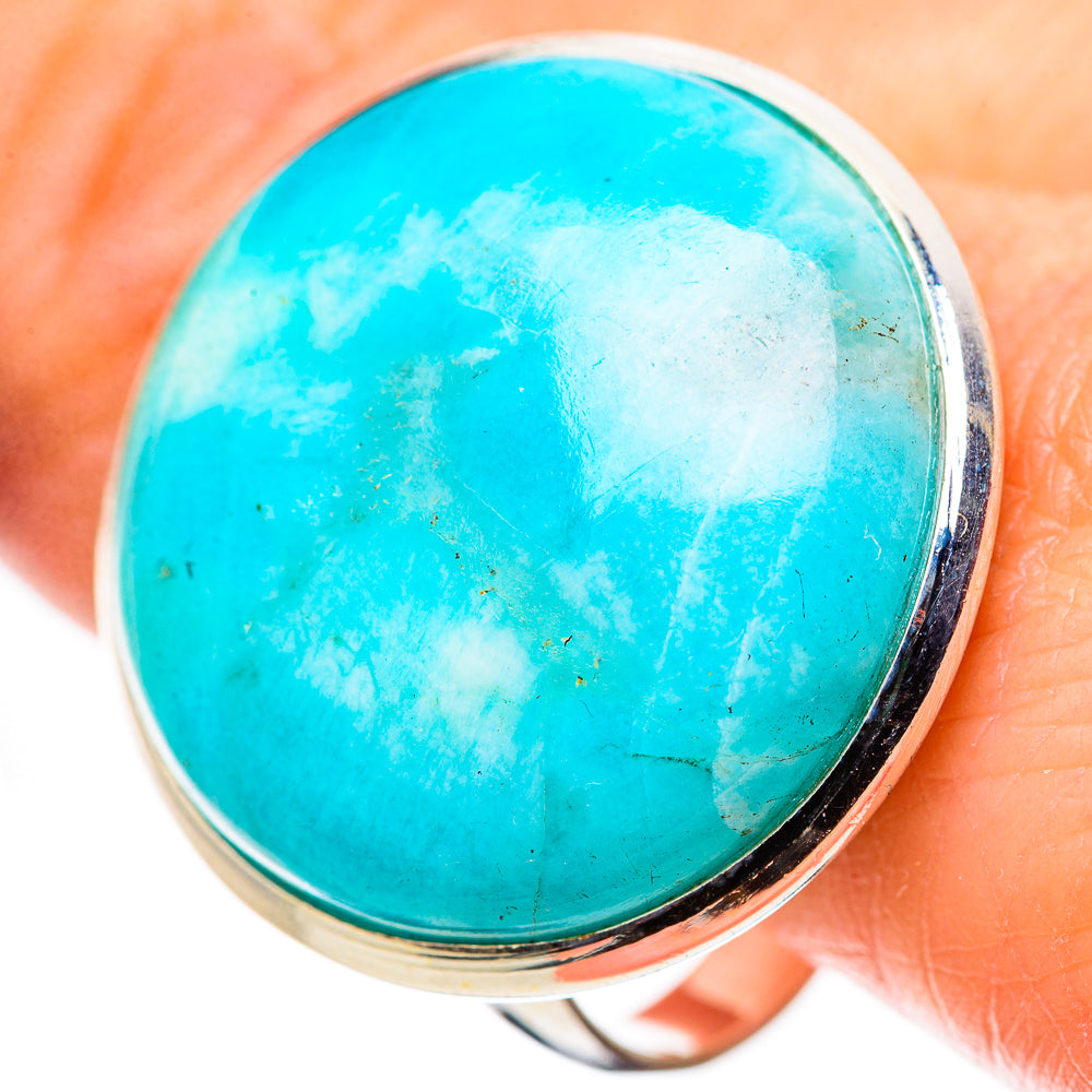 Peruvian Amazonite Rings handcrafted by Ana Silver Co - RING132290