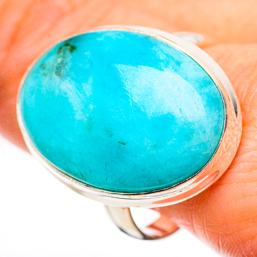 Peruvian Amazonite Rings handcrafted by Ana Silver Co - RING132291