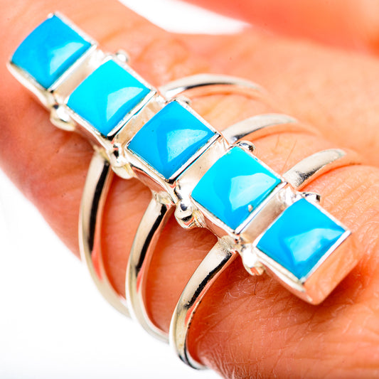 Sleeping Beauty Turquoise Rings handcrafted by Ana Silver Co - RING132293