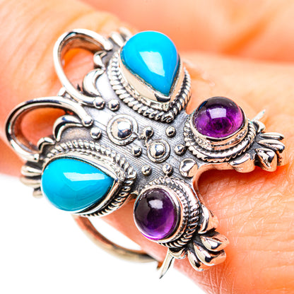 Sleeping Beauty Turquoise Rings handcrafted by Ana Silver Co - RING132300