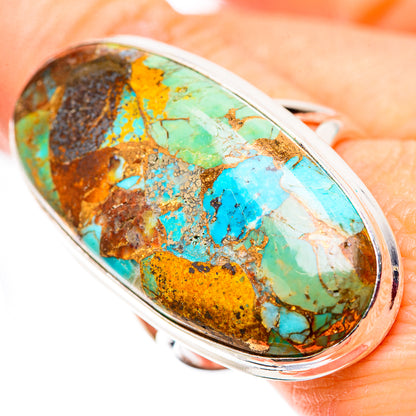 Kingman Mohave Turquoise Rings handcrafted by Ana Silver Co - RING132303