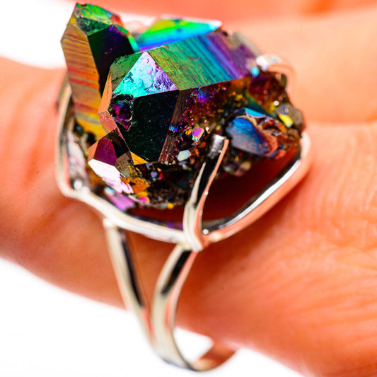 Titanium Sunshine Druzy Rings handcrafted by Ana Silver Co - RING132304